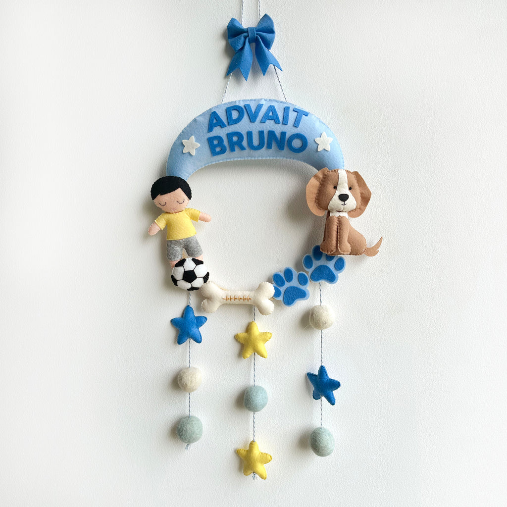 Pet Blue Name Hanging