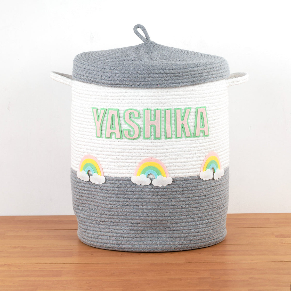 Rainbow Grey Storage Basket