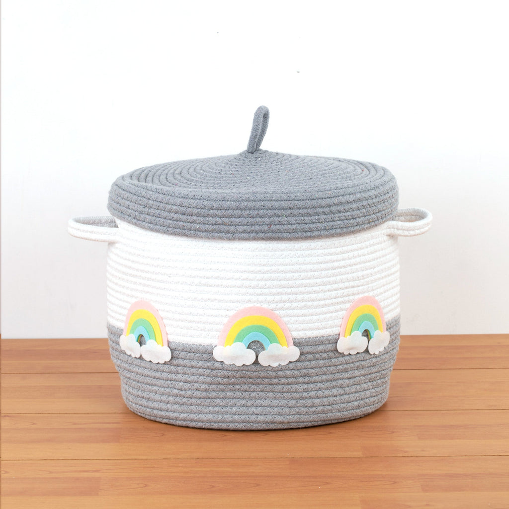 Rainbow Grey Storage Basket