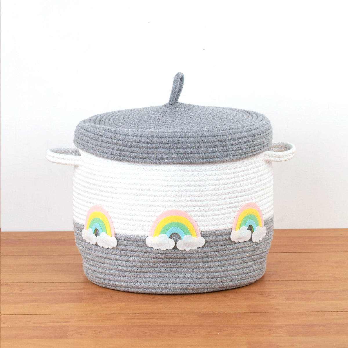 Rainbow Grey Storage Basket