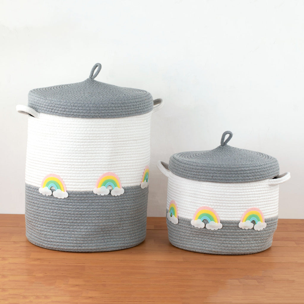 Rainbow Grey Storage Basket