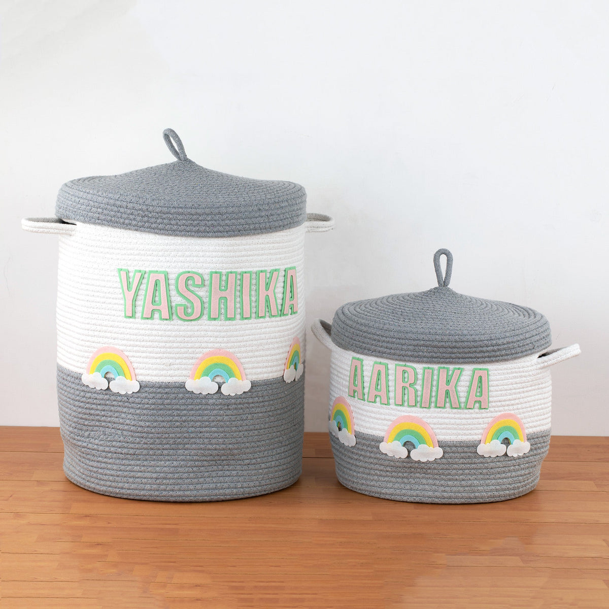 Rainbow Grey Storage Basket