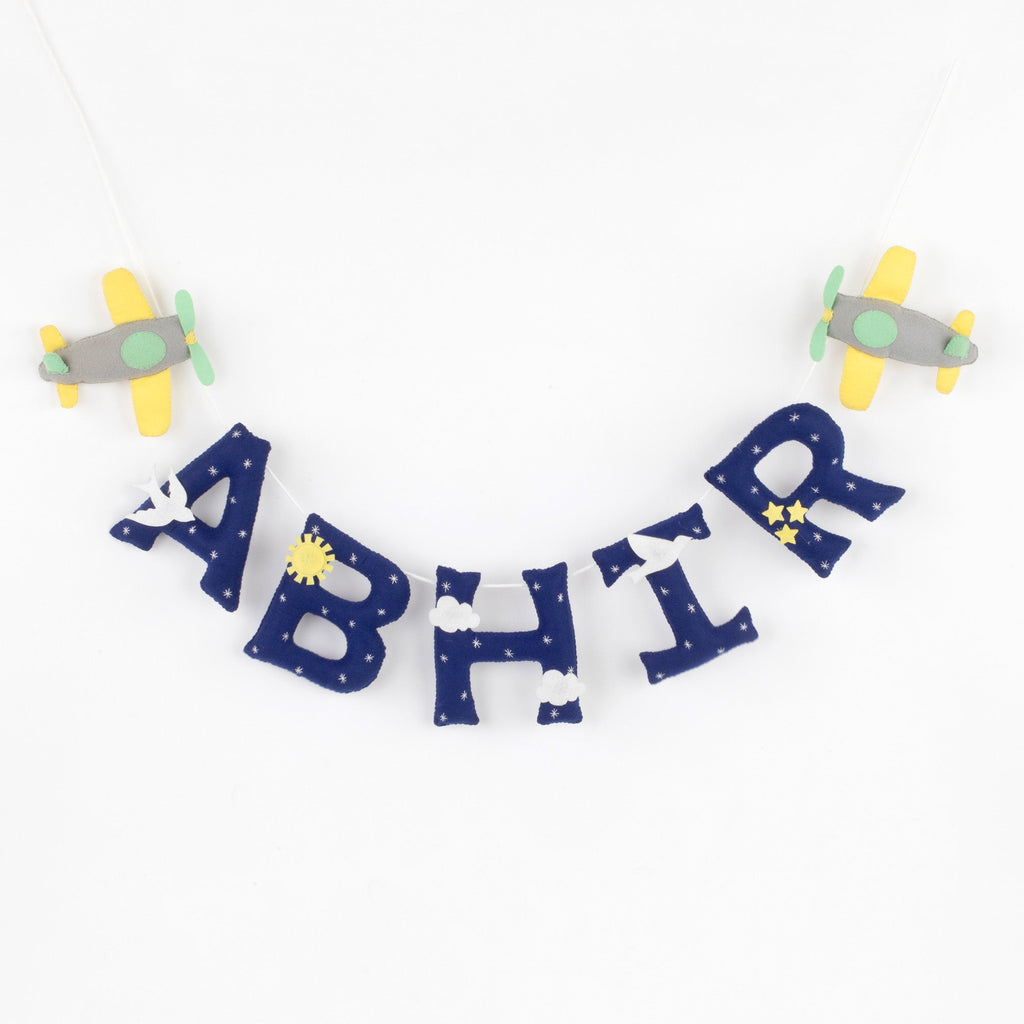 Aeroplane Theme Name Hanging