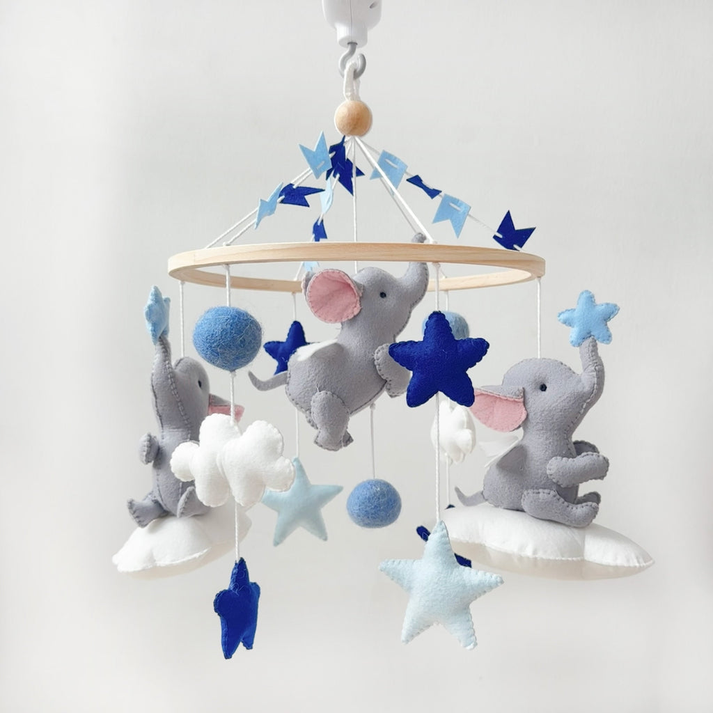 Elephant Clouds Cot Mobile