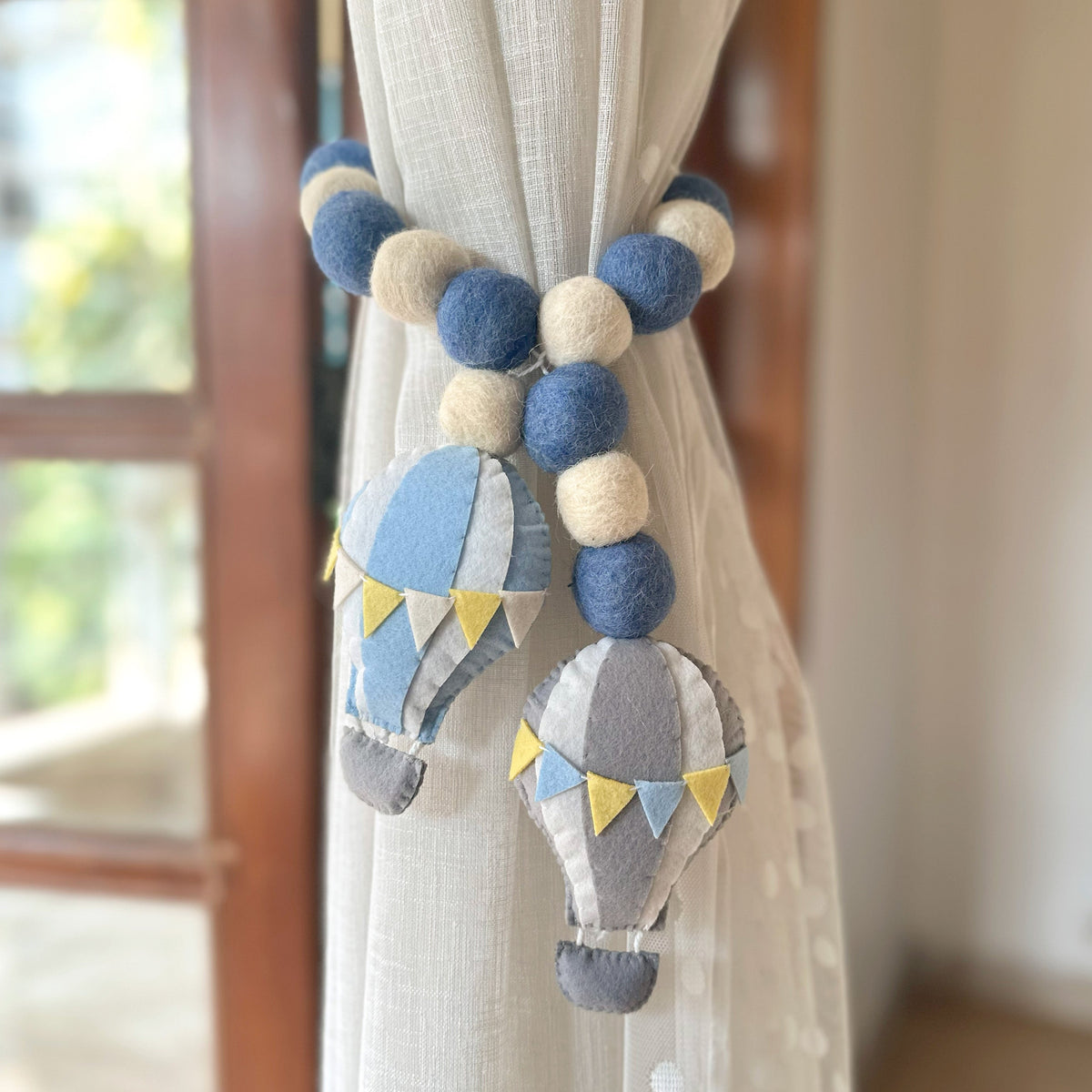 Blue Balloon Curtain Ties