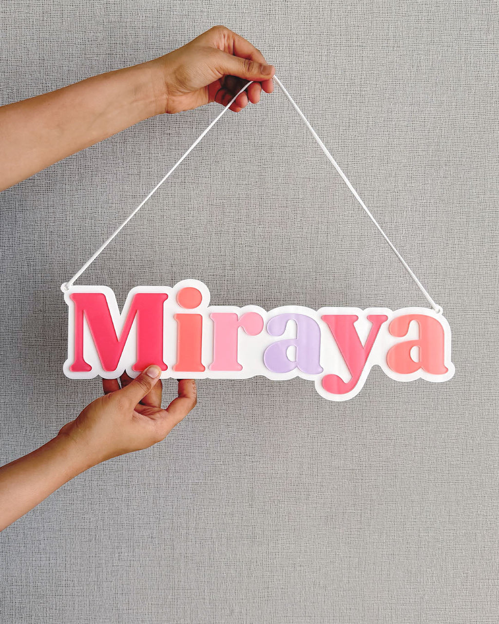 Plate Blush Name Plaque
