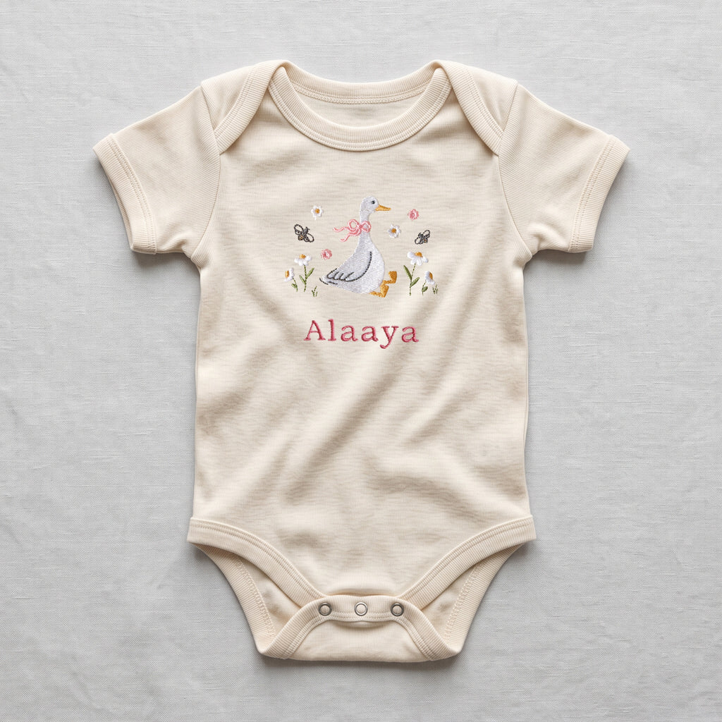 White Duckling Baby Onesie