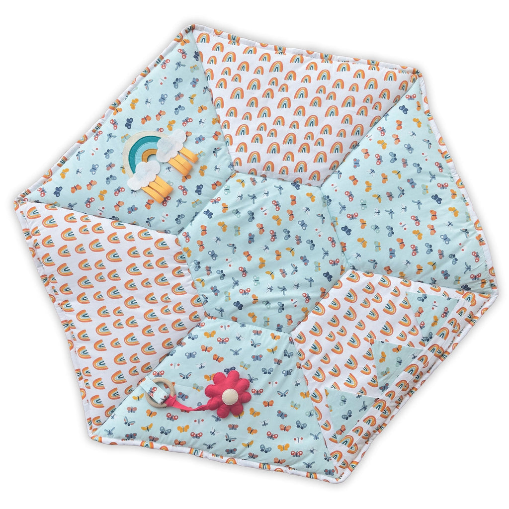 Blue Butterflies Baby Playmat