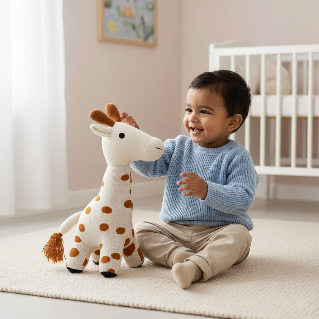 Giraffe Knitted Soft Toy