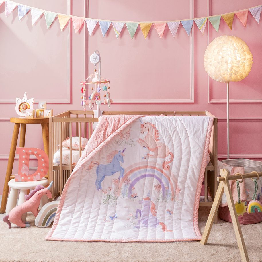 Unicorn Bows Bedding Set