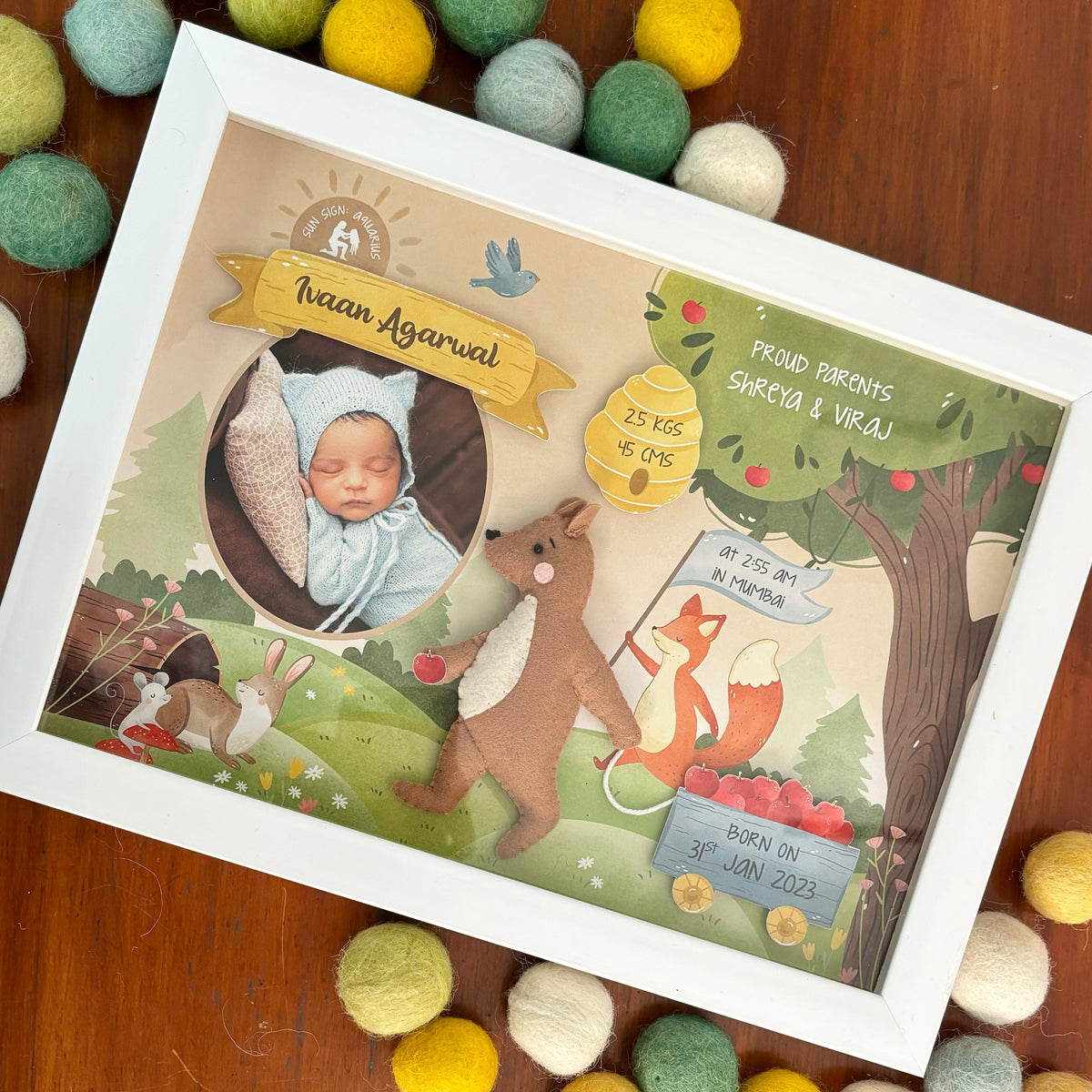 Birth Detail Memory Frame
