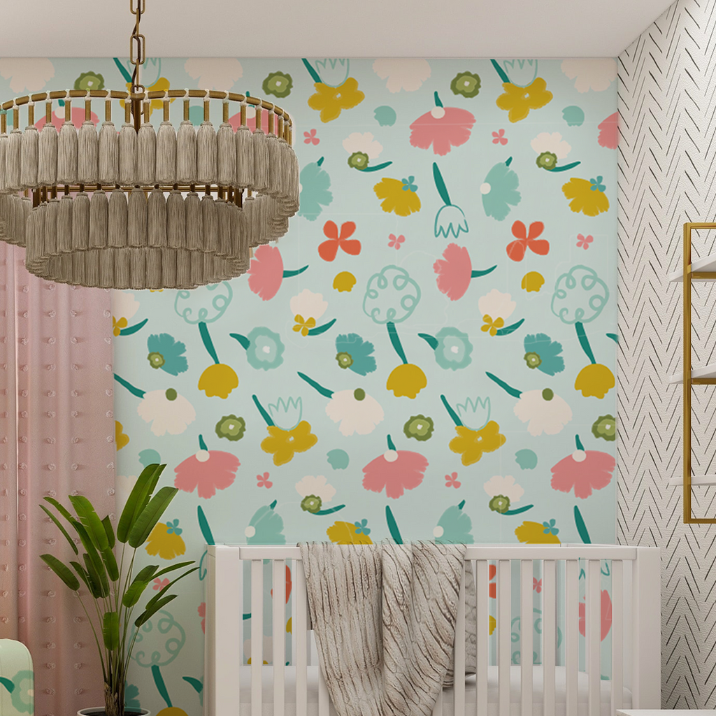 Flower Power Nursery Wallpaper