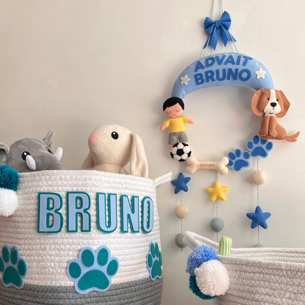 Pet Blue Name Hanging