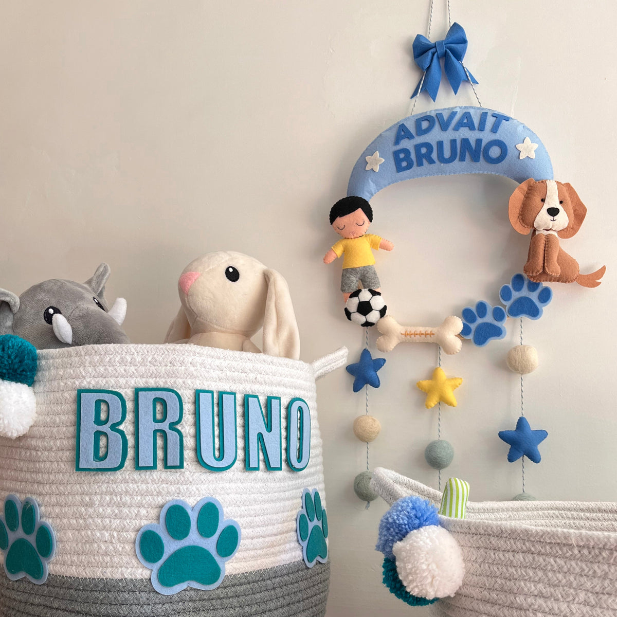 Pet Blue Name Hanging