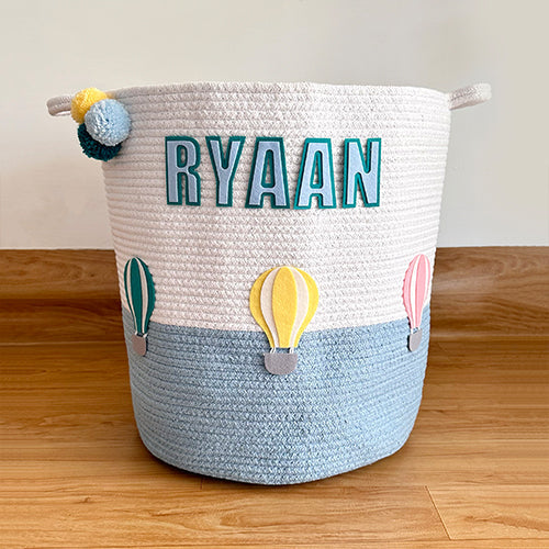 Blue Balloon Storage Basket