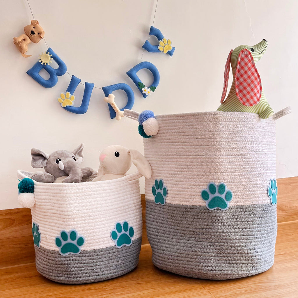 Pet Paws Storage Basket