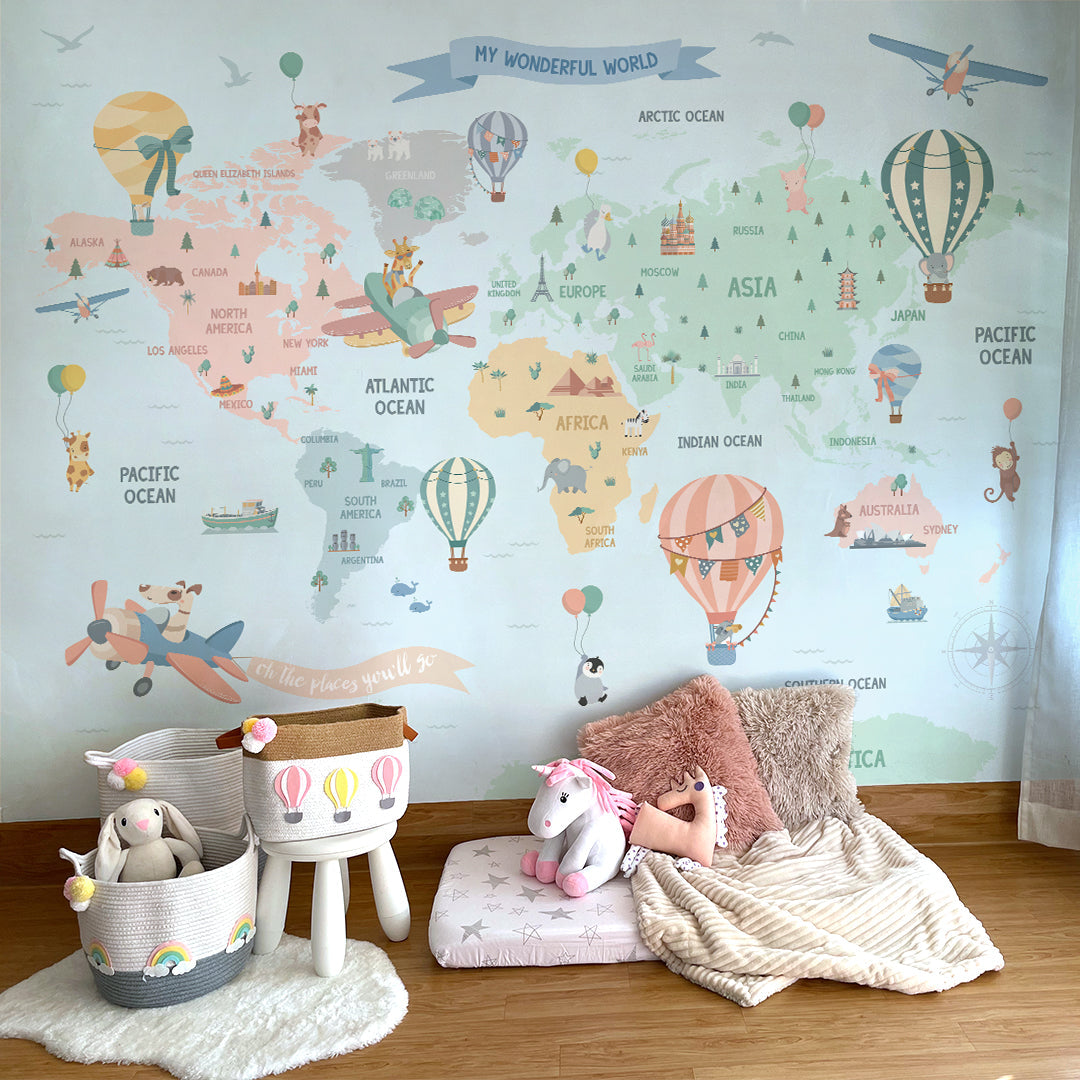 Balloon Nursery Wallpaper